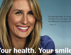 Female Orthodontic patient smiling